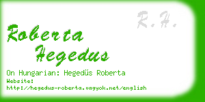 roberta hegedus business card