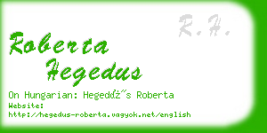 roberta hegedus business card